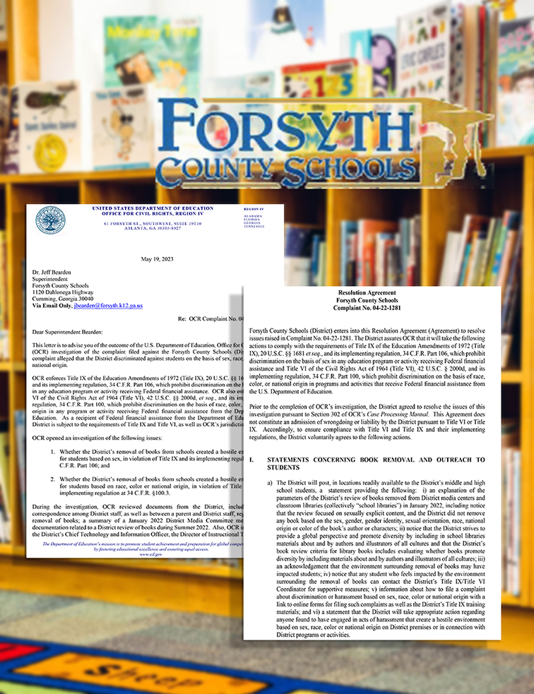 forsyth co schools ga dept of ed resolution library books