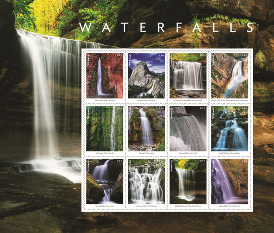 waterfall stamps usps