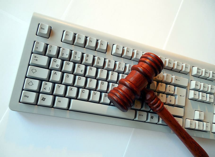 computer keyboard gavel settlement