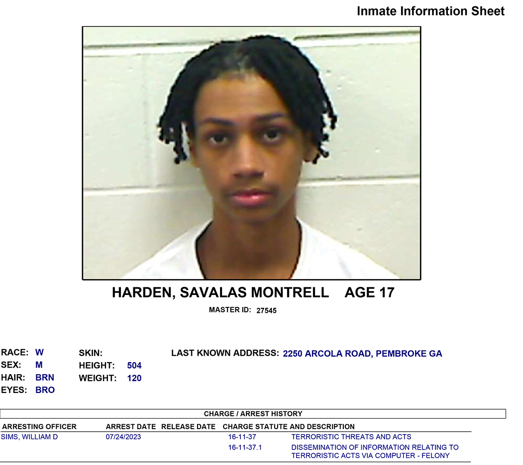 SAVALAS MONTRELL HARDEN bcso charges