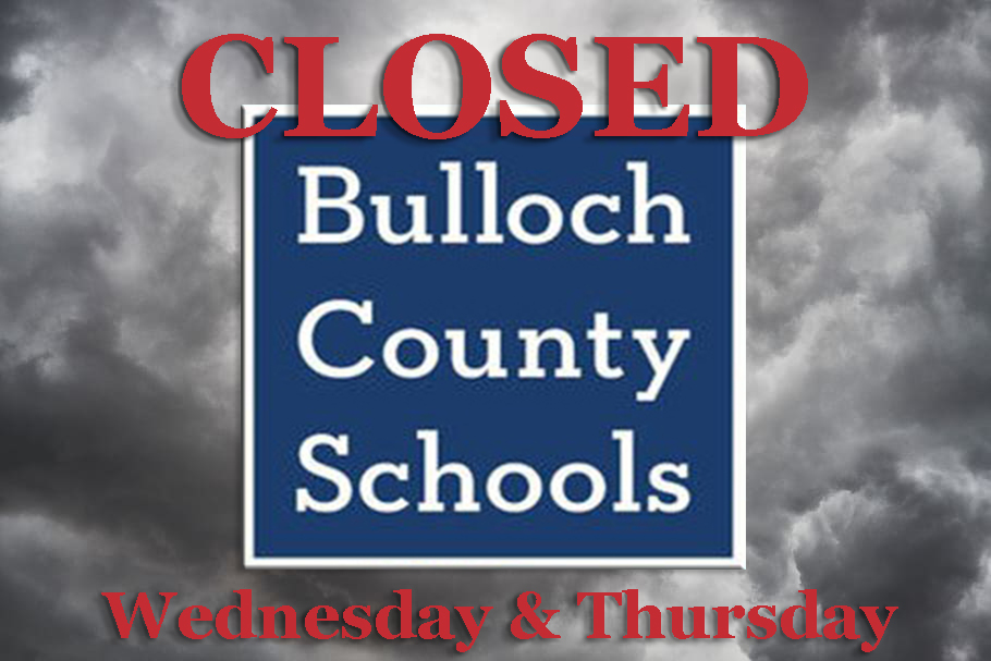 Bulloch Co Schools Closed Wednesday Thursday Due to Possible