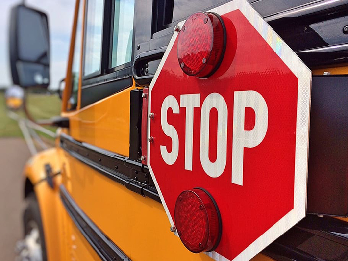 school bus sign stop