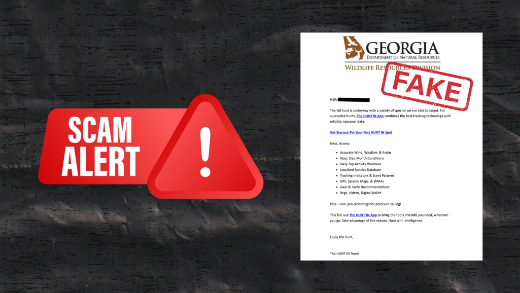 ga dnr email and app scam