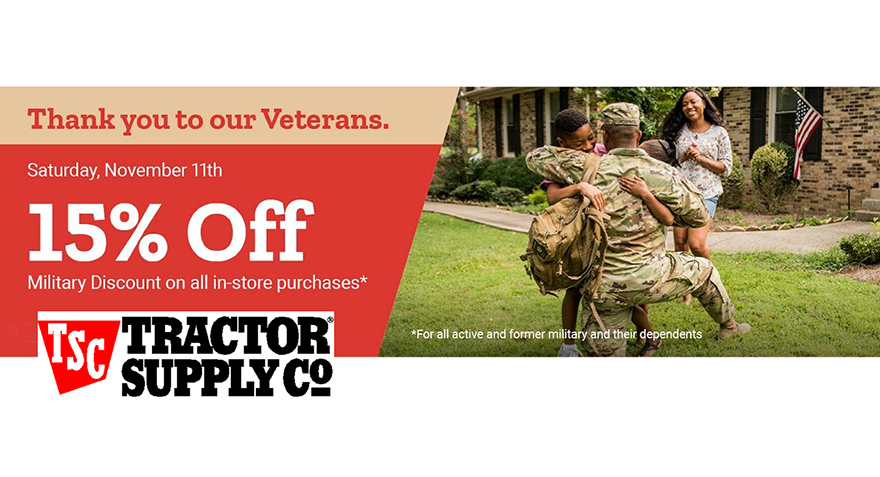 Tractor Supply Honors Military Veterans and Active Service Members