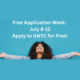 GNTC Free application week