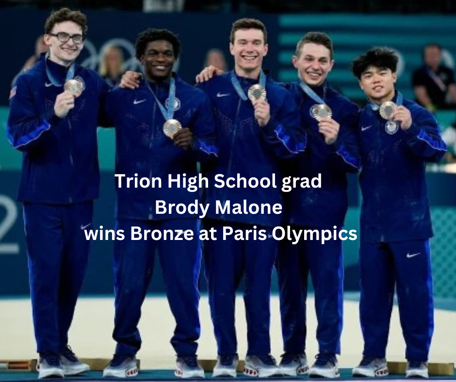 Trion High School grad Brody Malone wins Bronze at Paris Olympics