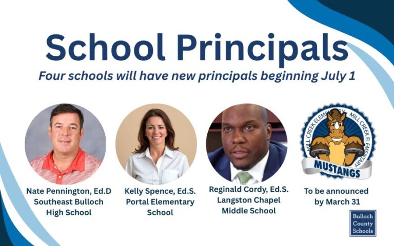 Four Bulloch County Schools Will Have New Principals Beginning July 1 ...
